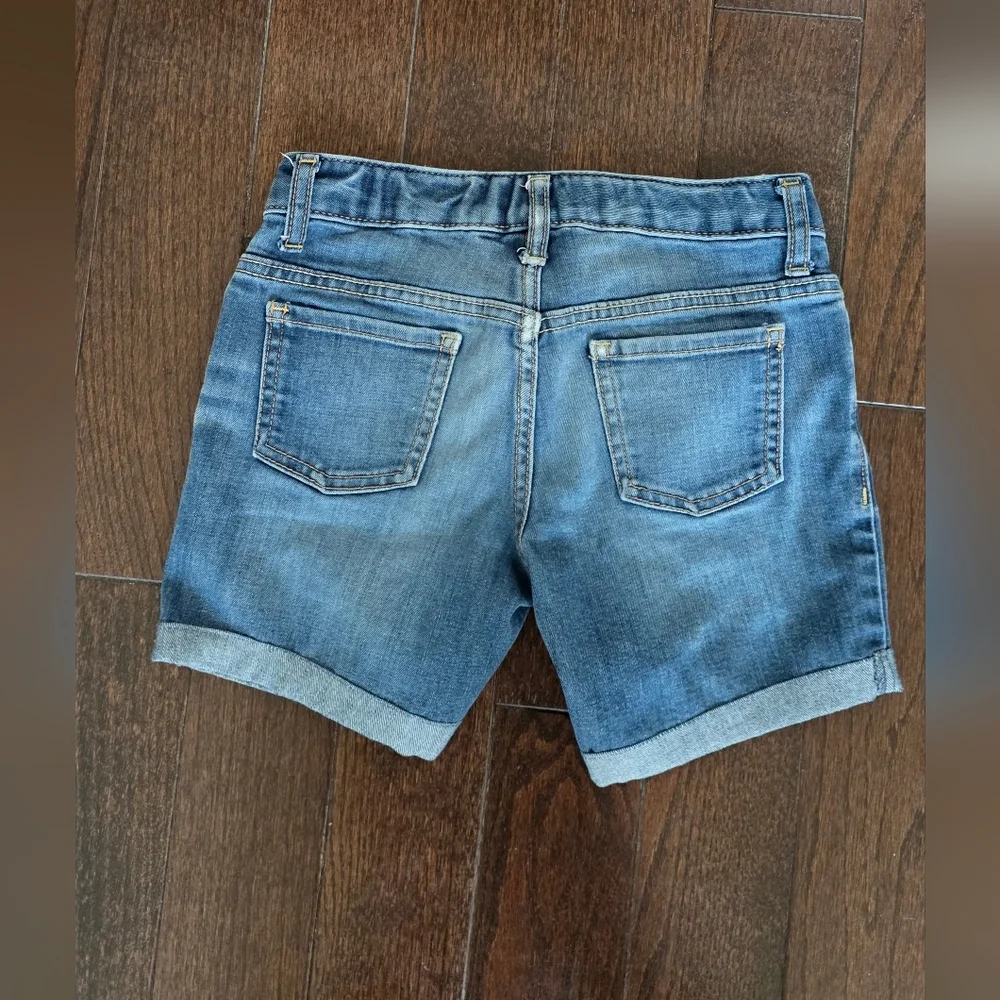 Old Navy Studded Denim Shorts Girls Size 8 Cuffed Blue Jean Shorts